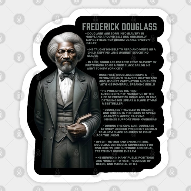 Frederick Douglass Sticker by UrbanLifeApparel